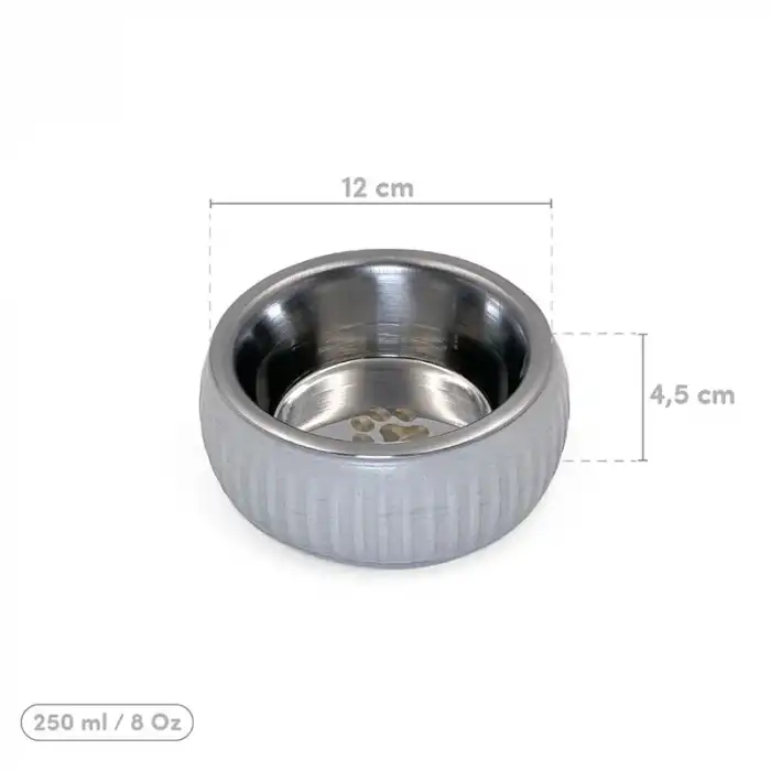 3E Grup Organik Seramik Mama Kabı Gri