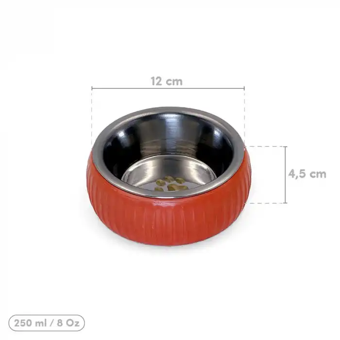 3E Grup Organik Seramik Mama Kabı Kiremit