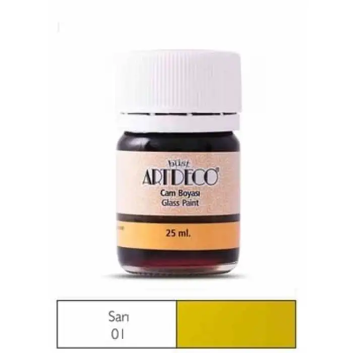Artdeco 25 Ml Öğrenci Tipi Cam Boya Sarı 110a01