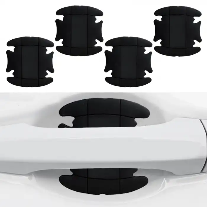 Dış Kapı Kolu Koruma Bandı Silikon 4 Parça Siyah