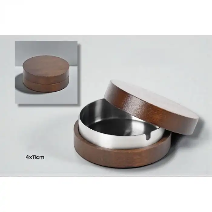 Kahverengi Bambu Kapaklı Küllük