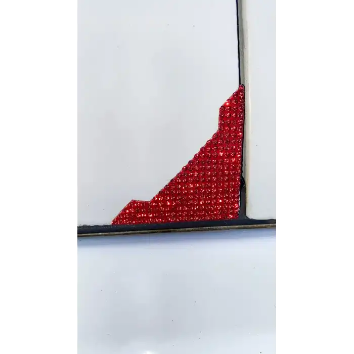 Kristal Taşlı Araba Kapı Köşe Koruyucu 2li Kırmızı