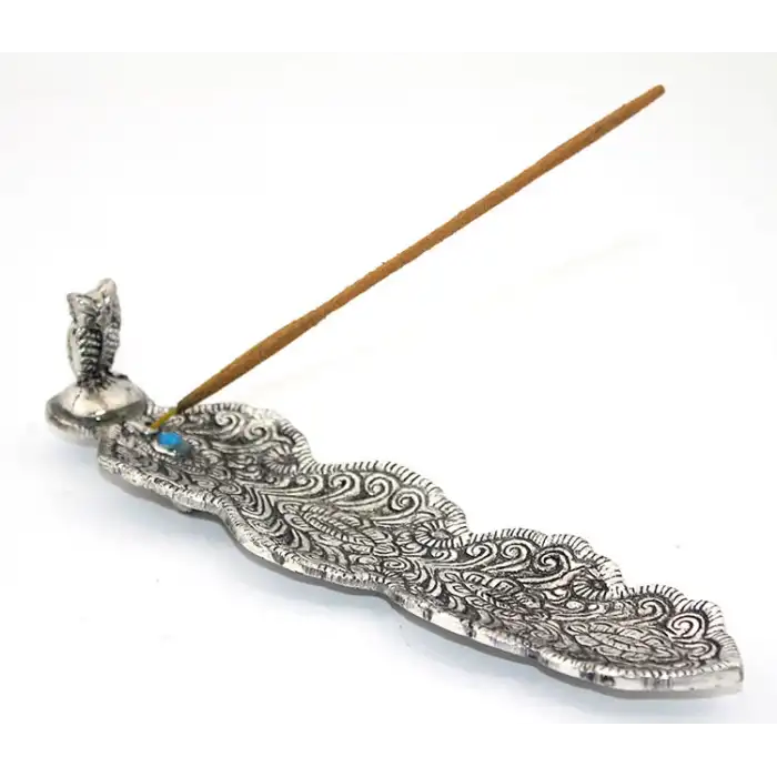 Metal Kayık Baykuş Tasarımı Tütsülük Model 2