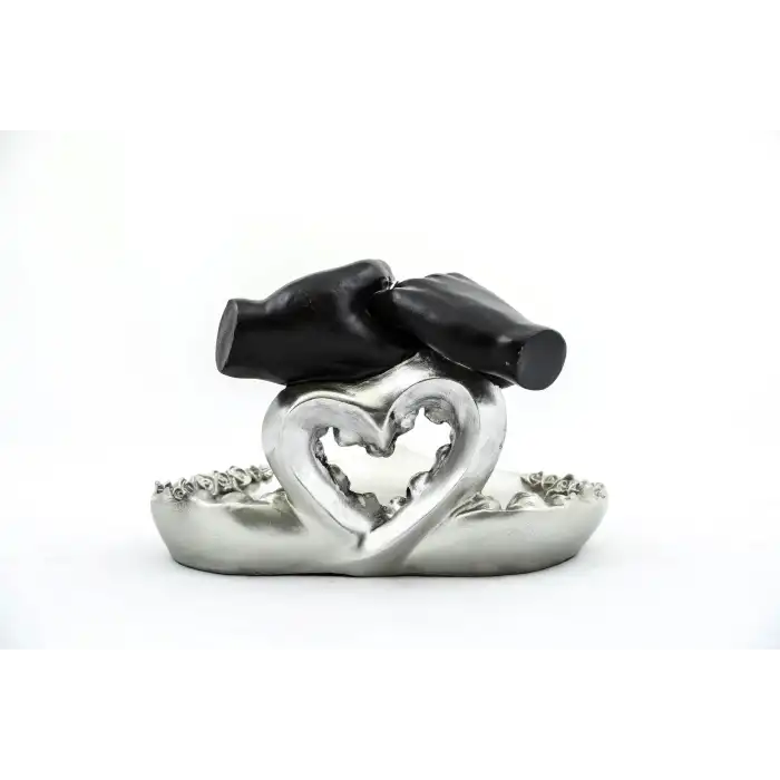 Özel Tasarım Kalpli Polyester Sunum Tepsisi