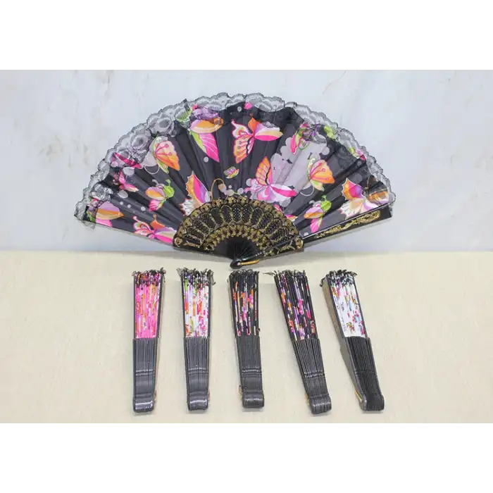 Plastik Renkli Yelpaze