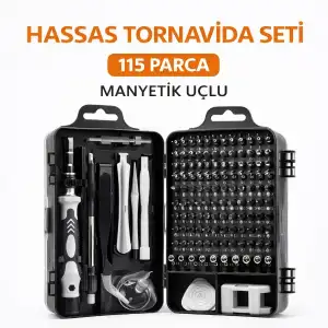 115 Parça Manyetik Uçlu Hassas Tornavida Seti