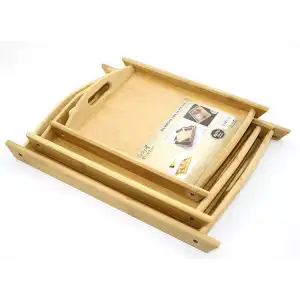 3lü Bambu Tepsi Model 1