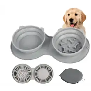 3E Grup Katlanabilir İkili Mama ve Su Kabı