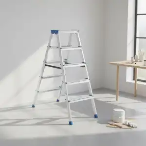 5+5 Çift Basamaklı Alüminyum Metal Merdiven