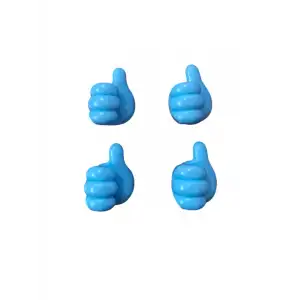 Baş Parmak Kablo Tutucu Mavi 4lü