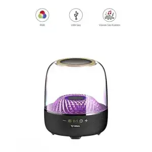 D33 Siyah Taşınabilir Kablosuz Bluetooth Hoparlör