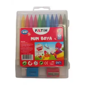 Fatih 12 Renk Polymer Crayon Boya Uzun 50130