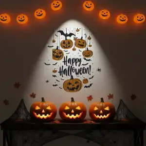 Halloween Temalı Balkabaklı Duvar Sticker Seti