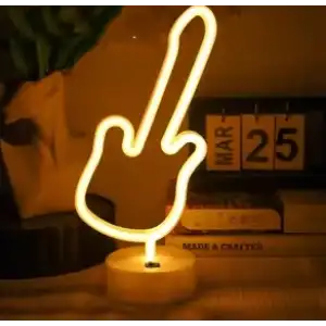 Neon Gitar Masa Lambası