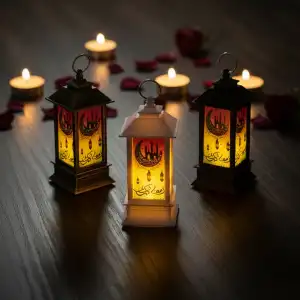 Ramazan Temalı Küçük Kare Kubbe LED Lamba