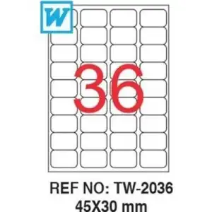 Tekno 45x29 Mm Laser Etiket 100lü Bk2036
