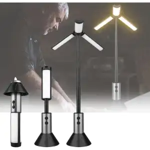 Teleskopik Şarj Edilebilir Çadır Kamp Işığı