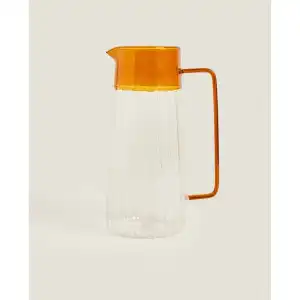 Turuncu Detaylı Cam Sürahi 1600 ml