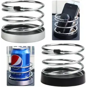 Yaylı Bardaklık Bardak İçeçek Tutucu Gri