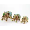 3e grup Taşlı 3lü Fil Figürü Model 2