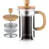 Ahşap Detaylı 600 ml Cam French Press