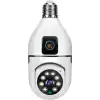 Çift Lensli Duy Girişli Kablosuz Ampul Kamera