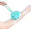 Çift Taraflı Silikon Uzun Saplı Banyo Fırçası
