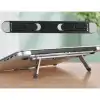 Siyah 2 Kademeli Katlanabilir ve Yapışkanlı Laptop Standı