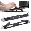 Siyah 2 Kademeli Katlanabilir ve Yapışkanlı Laptop Standı