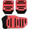Universal Manuel Metal Pedal Seti 3 Parça Kırmızı