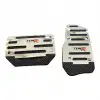 Universal Otomatik Metal Pedal Seti 2 Parça Krom Siyah