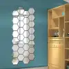 Yapışkanlı Akrilik Gümüş Ayna Seti 12 Adet