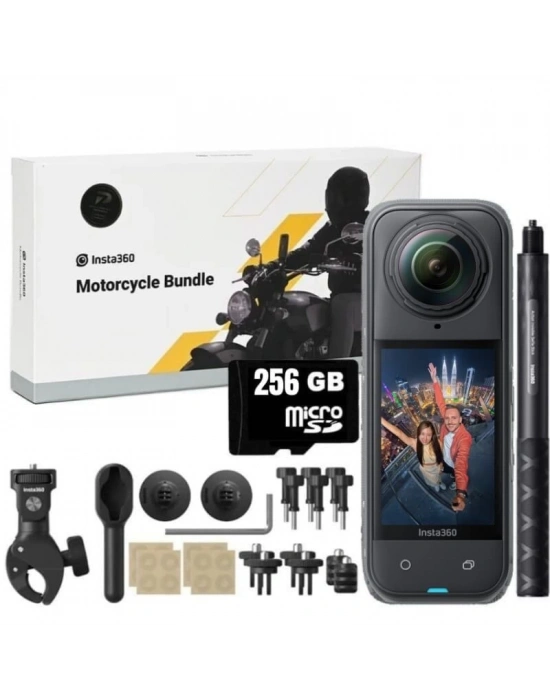 Insta360 X4 8k 360 Derece Kamera Motorsiklet Kiti 256GB (2 yıl Türkiye distribütörü garantili)