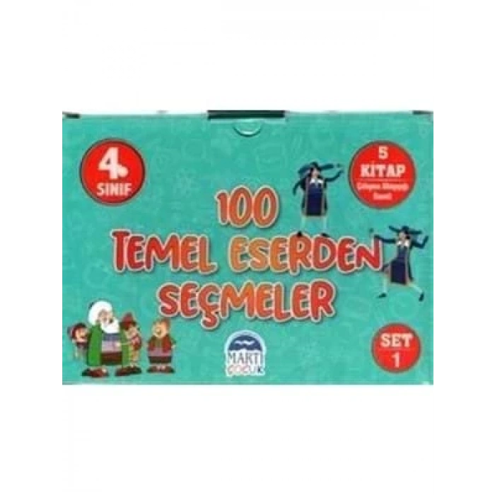 3E Grup - 100 Temel Eserden Seçmeler 4.sınıf Set1 5 Kitap-martı Çocuk Yayınları