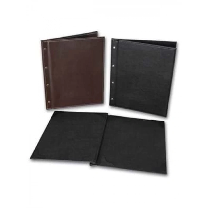 3E Grup - 2k 26x32 Suni Deri Vidalı Menü Kabı 4051