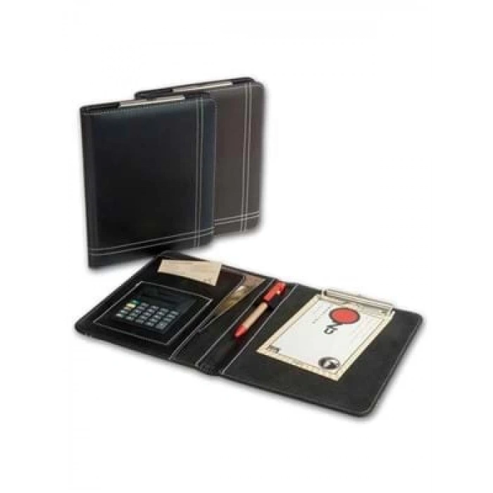 3E Grup - 2k A5 Suni Deri Dikişli Sekreterlik Kapaklı Siyah 2000