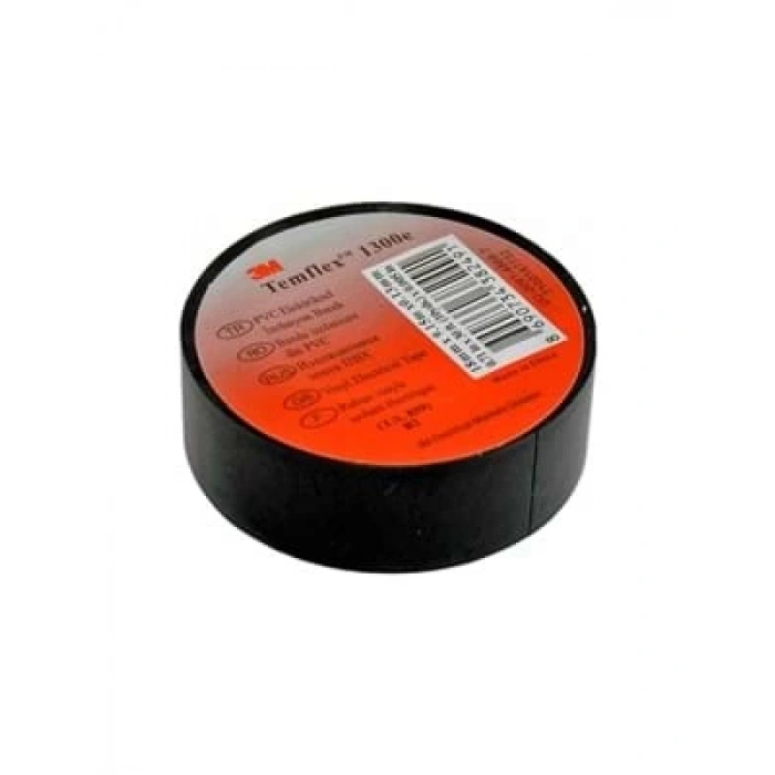 3E Grup - 3m Elektrik Bandı 19 Mmx9.15 Metre 1300e Siyah Bant