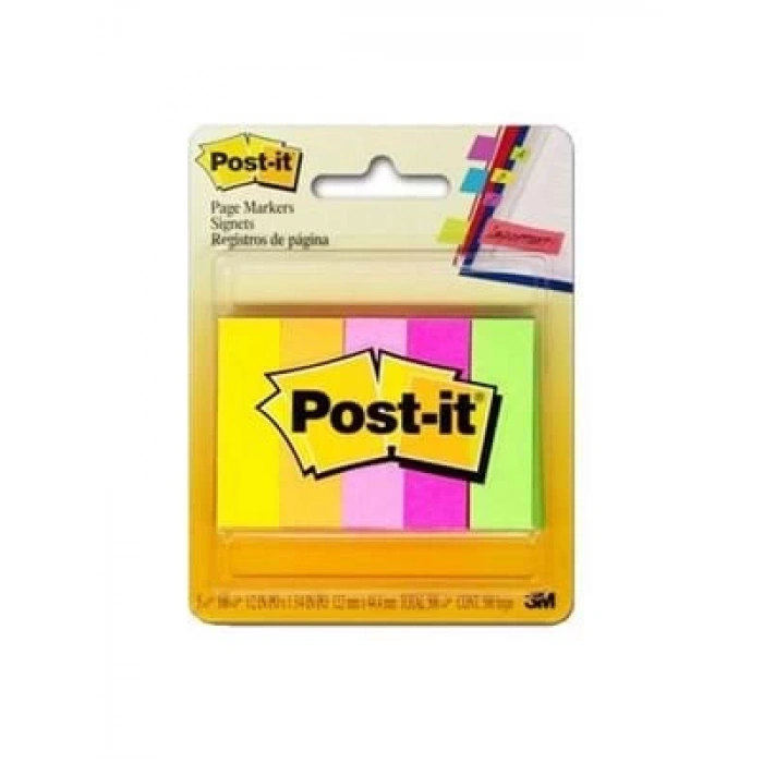 3E Grup - 3m Post-it 15x50 Mm Yapışkanlı İşaretleme Kağıdı 5 Renk 5x100 Yp 670-5