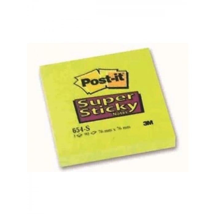 3E Grup - 3m Post-it 76x76 Mm Yapışkanlı Not Kağıdı 90 Yp Sarı 654-s