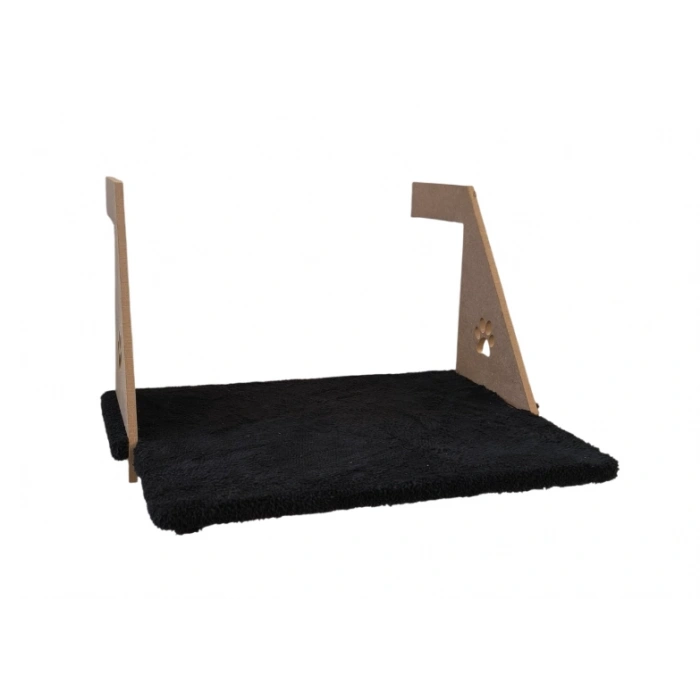 3E Grup - Ahşap Kalorifer Peteği Kedi Radyatör Yatağı 30 cm x 43 cm Siyah (15 kg)