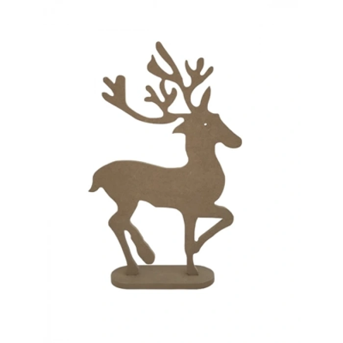 3E Grup - Aka Ahşap 15x24x4 Dekoratif Obje Geyik Do30