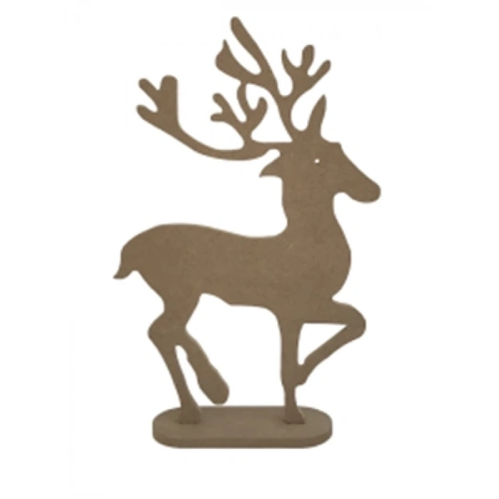 3E Grup - Aka Ahşap 18x28x4 Dekoratif Obje Geyik Do 31