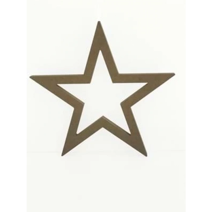 3E Grup - Aka Ahşap 22x22 Dekoratif Obje Yıldız Do36