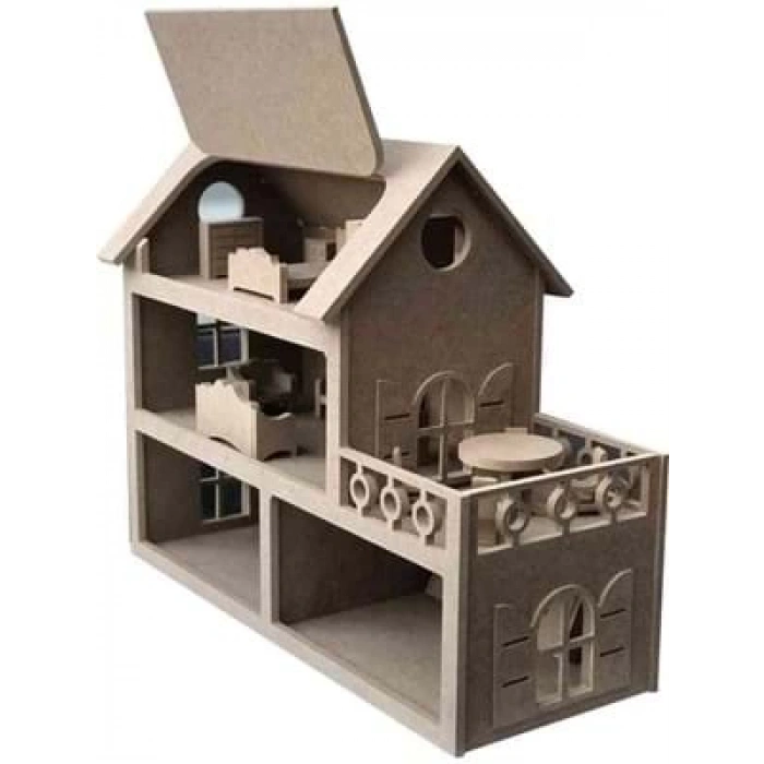 3E Grup - Aka Ahşap Barbi Evi Brby 03