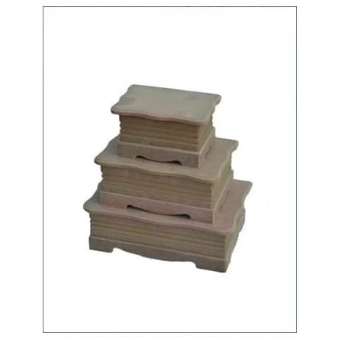 3E Grup - Aka Ahşap Motifli Kutu Küçük Boy Kt04