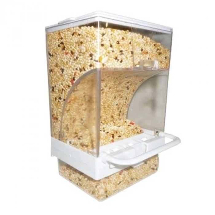 3E Grup - Akıllı Kuş Yemliği Taban Hazneli Beyaz (10-7,5)-14,5 cm