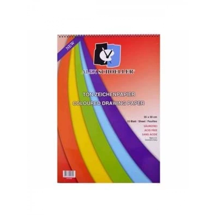 3E Grup - Alex 35x50 Fon Kartonlu Defter Spiralli 15li 160 Gr