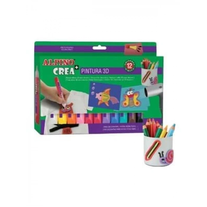 3E Grup - Alpino 3d Boyama Seti 12 Li Dh-05