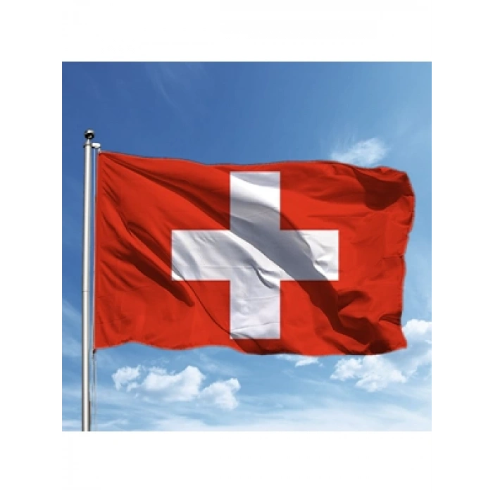 3E Grup - Alsancak 50x75 Raşel Yabancı Devlet Bayrağı İsviçre