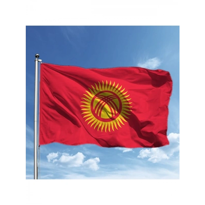 3E Grup - Alsancak 60x90 Raşel Yabancı Devlet Bayrağı Kırgızistan